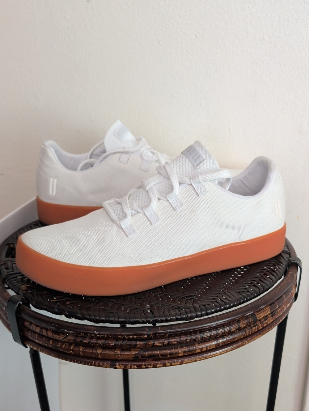 NOBULL Rec Canvas Shoes White Mens Sz 13 Womens 14.5 Low Top Trainers Lace Up